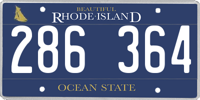 RI license plate 286364