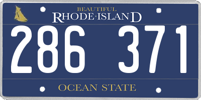 RI license plate 286371