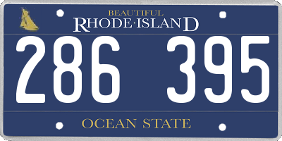 RI license plate 286395