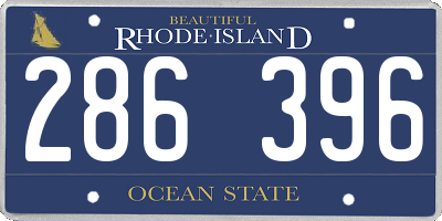 RI license plate 286396
