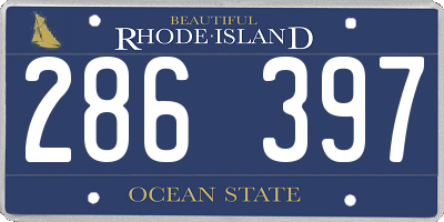 RI license plate 286397