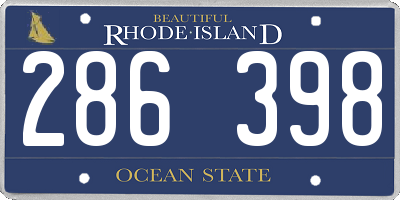 RI license plate 286398