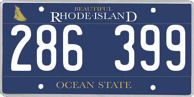 RI license plate 286399