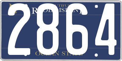 RI license plate 2864