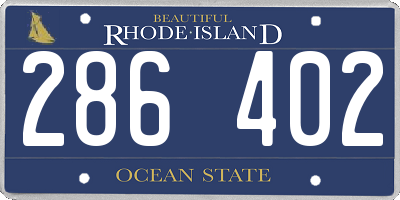 RI license plate 286402