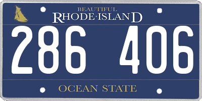 RI license plate 286406