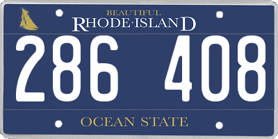 RI license plate 286408