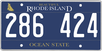 RI license plate 286424