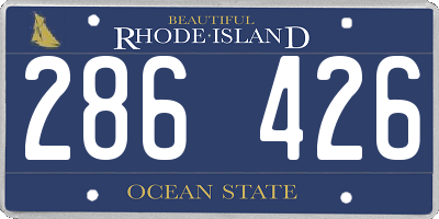 RI license plate 286426