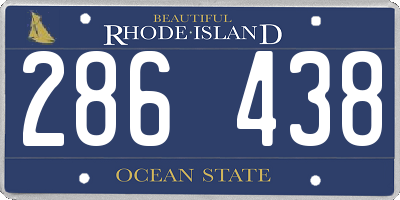 RI license plate 286438