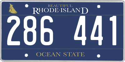RI license plate 286441
