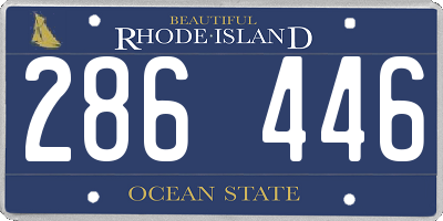RI license plate 286446