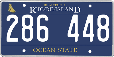 RI license plate 286448