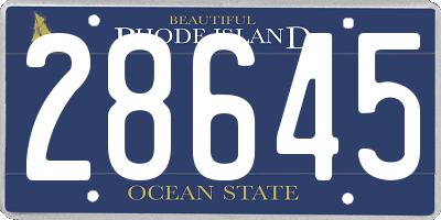 RI license plate 28645