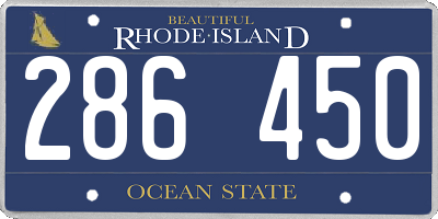 RI license plate 286450