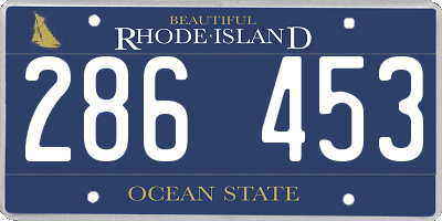 RI license plate 286453
