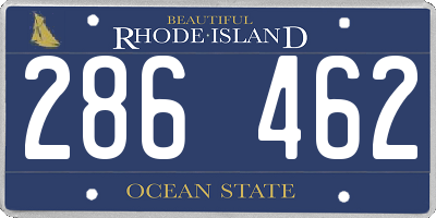 RI license plate 286462