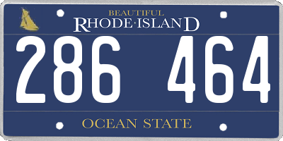 RI license plate 286464