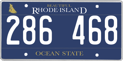 RI license plate 286468