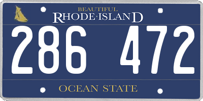 RI license plate 286472