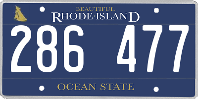 RI license plate 286477