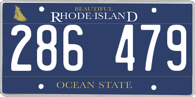 RI license plate 286479
