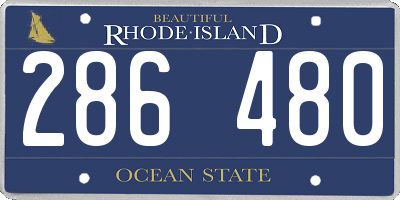 RI license plate 286480