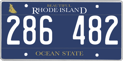 RI license plate 286482