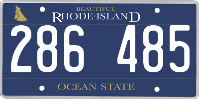 RI license plate 286485