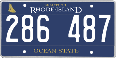 RI license plate 286487