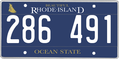 RI license plate 286491