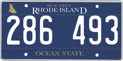 RI license plate 286493