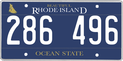 RI license plate 286496