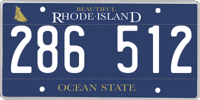RI license plate 286512