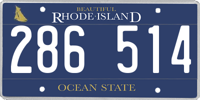 RI license plate 286514