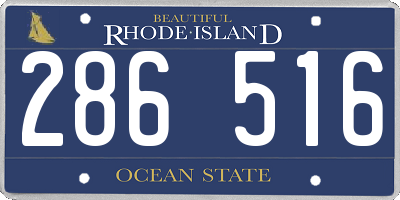 RI license plate 286516