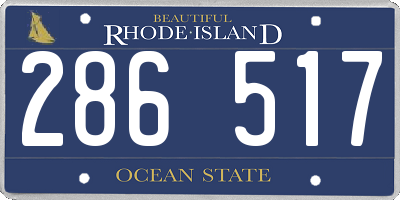 RI license plate 286517