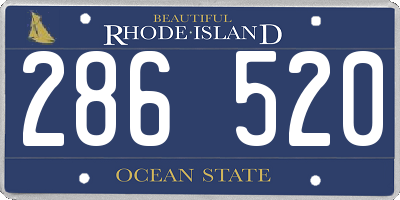 RI license plate 286520