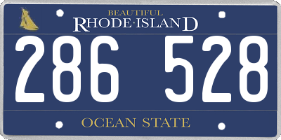 RI license plate 286528