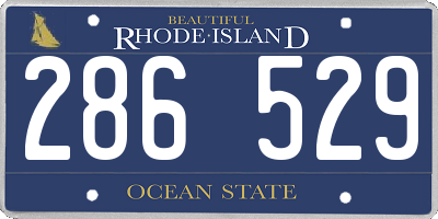 RI license plate 286529