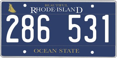 RI license plate 286531