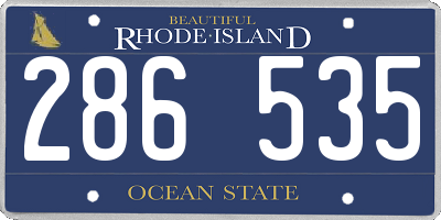 RI license plate 286535