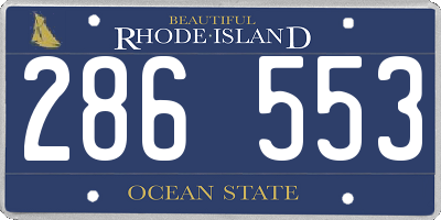 RI license plate 286553