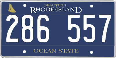 RI license plate 286557