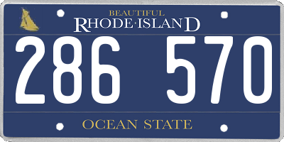RI license plate 286570