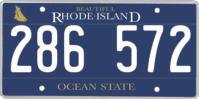 RI license plate 286572