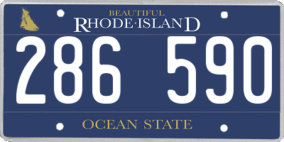 RI license plate 286590