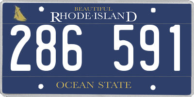 RI license plate 286591