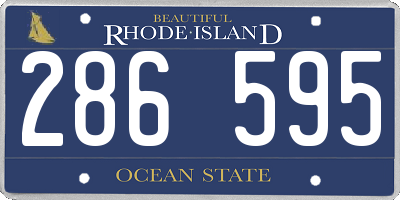 RI license plate 286595