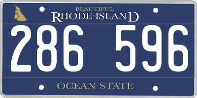 RI license plate 286596